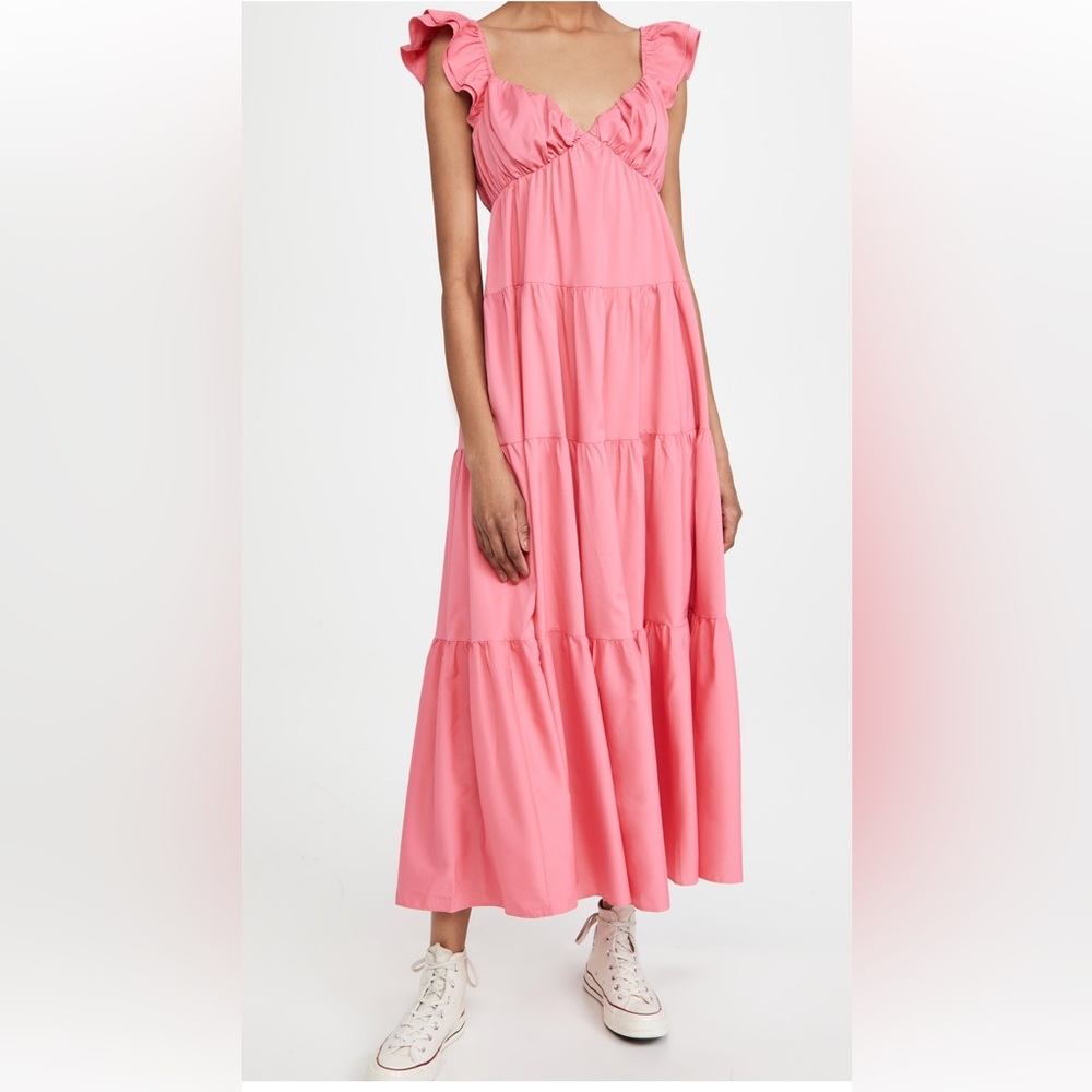 English Factory Ruffle Sleeve Maxi Dress